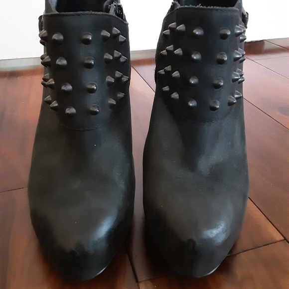 ASH EMMA BOOTS IN GREYISH BLACK WITH GUNMETAL STUDS 40 - Picture 11 of 16